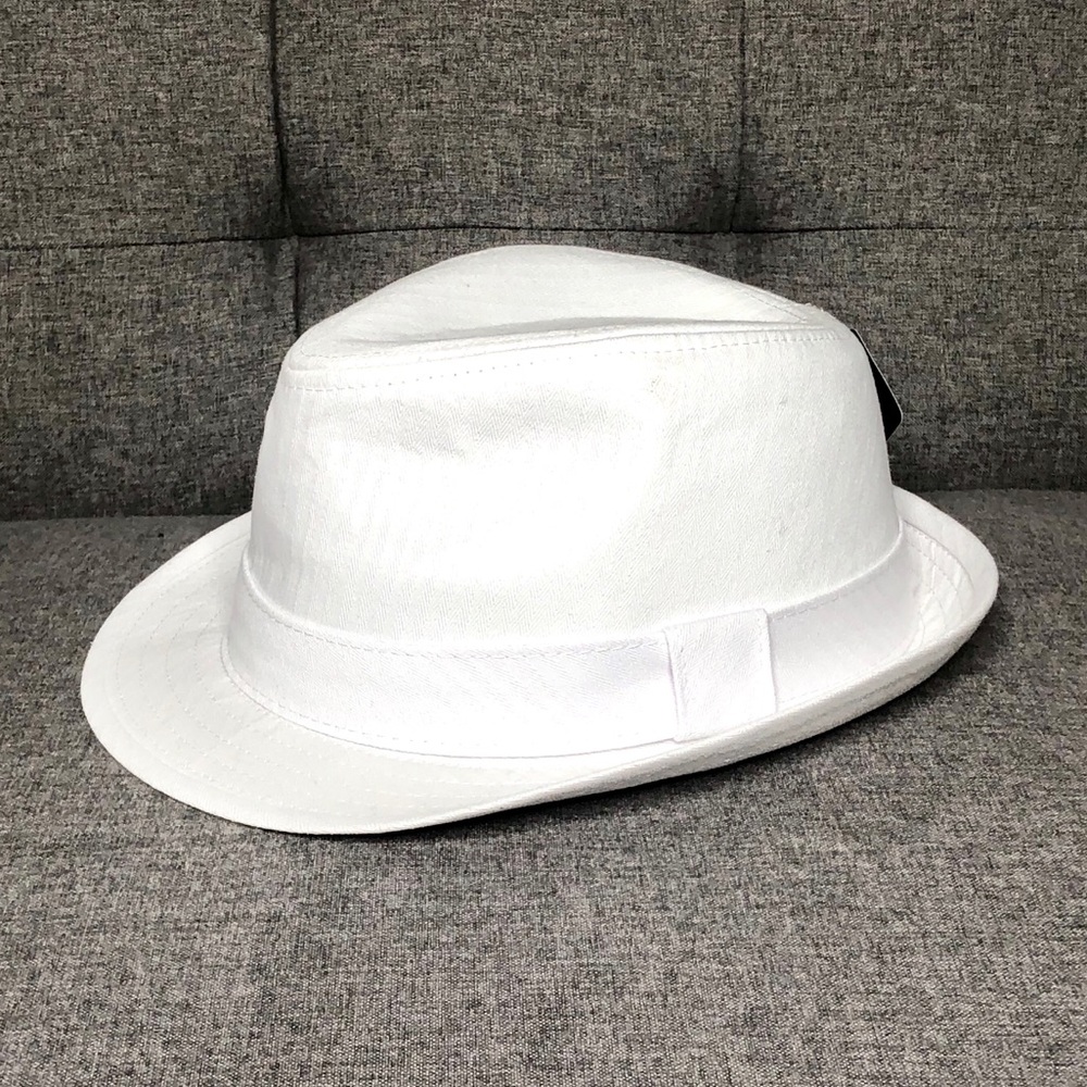 White Fedora WITH TAGS